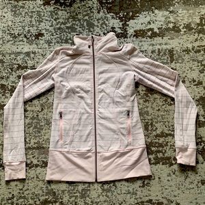 Pink with grey stripes lululemon jacket